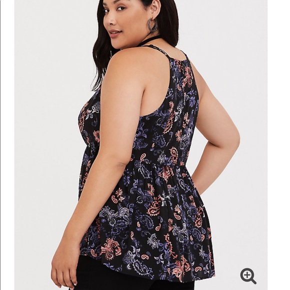 ❌SOLD❌ NWT! BLACK PAISLEY CHALLIS BABYDOLL CAMI - Picture 2 of 6